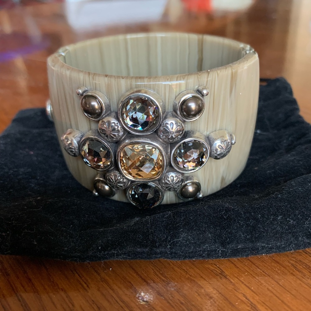 Brighton Beige and Silver Bracelet